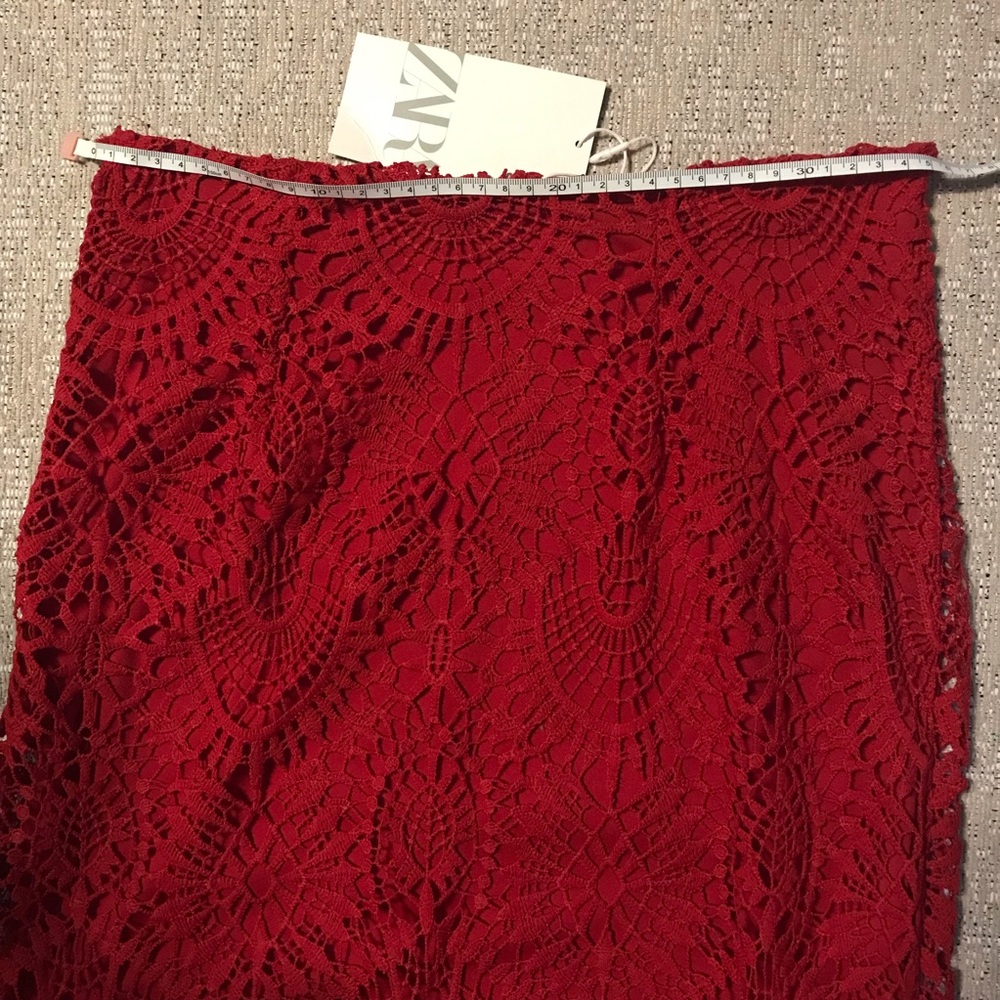 Zara Guipure Lace Trumpet Midi Skirt - Picture 5 of 8